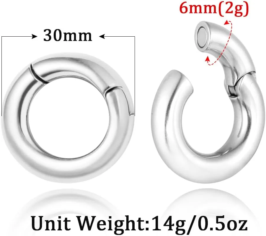 Casvort 2PCS Hypoallergenic Versatile Ear Weights for Stretched Ear Lobes 316 Stainless Steel Ear Hangers Gauges Plugs and Tunnels Stretchers Fashion Piercing Body Jewelry