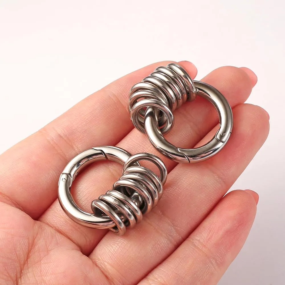 Casvort 2PCS Hypoallergenic Versatile Ear Weights for Stretched Ear Lobes 316 Stainless Steel Ear Hangers Gauges Plugs and Tunnels Stretchers Fashion Piercing Body Jewelry
