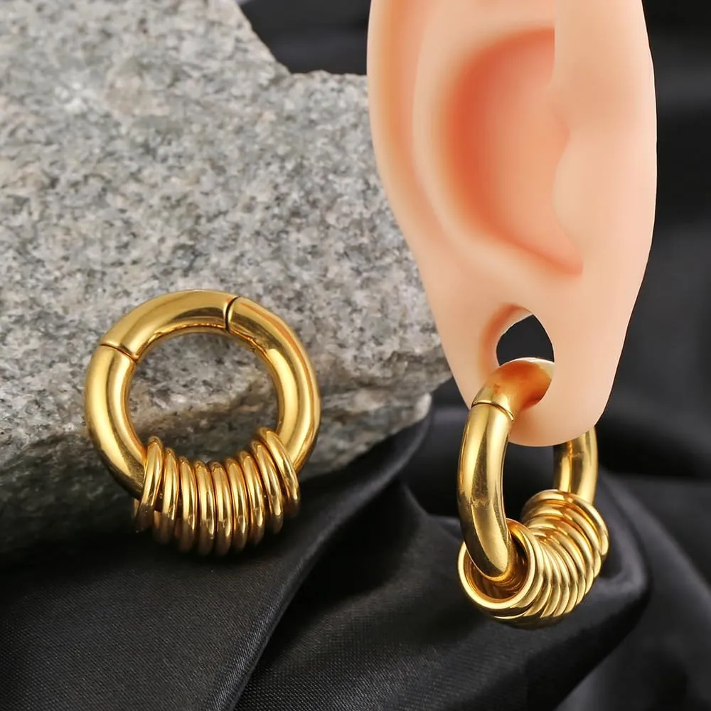Casvort 2PCS Hypoallergenic Versatile Ear Weights for Stretched Ear Lobes 316 Stainless Steel Ear Hangers Gauges Plugs and Tunnels Stretchers Fashion Piercing Body Jewelry