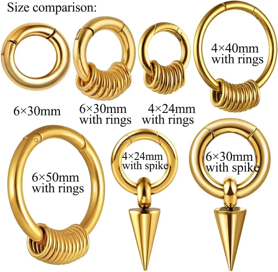 Casvort 2PCS Hypoallergenic Versatile Ear Weights for Stretched Ear Lobes 316 Stainless Steel Ear Hangers Gauges Plugs and Tunnels Stretchers Fashion Piercing Body Jewelry
