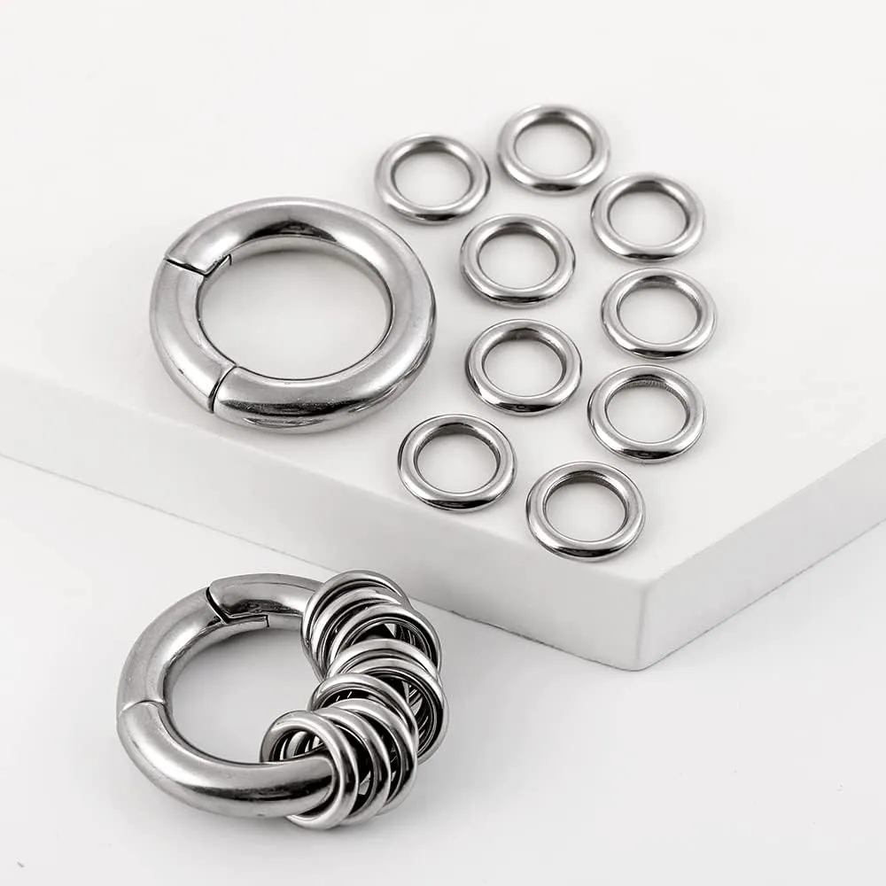 Casvort 2PCS Hypoallergenic Versatile Ear Weights for Stretched Ear Lobes 316 Stainless Steel Ear Hangers Gauges Plugs and Tunnels Stretchers Fashion Piercing Body Jewelry