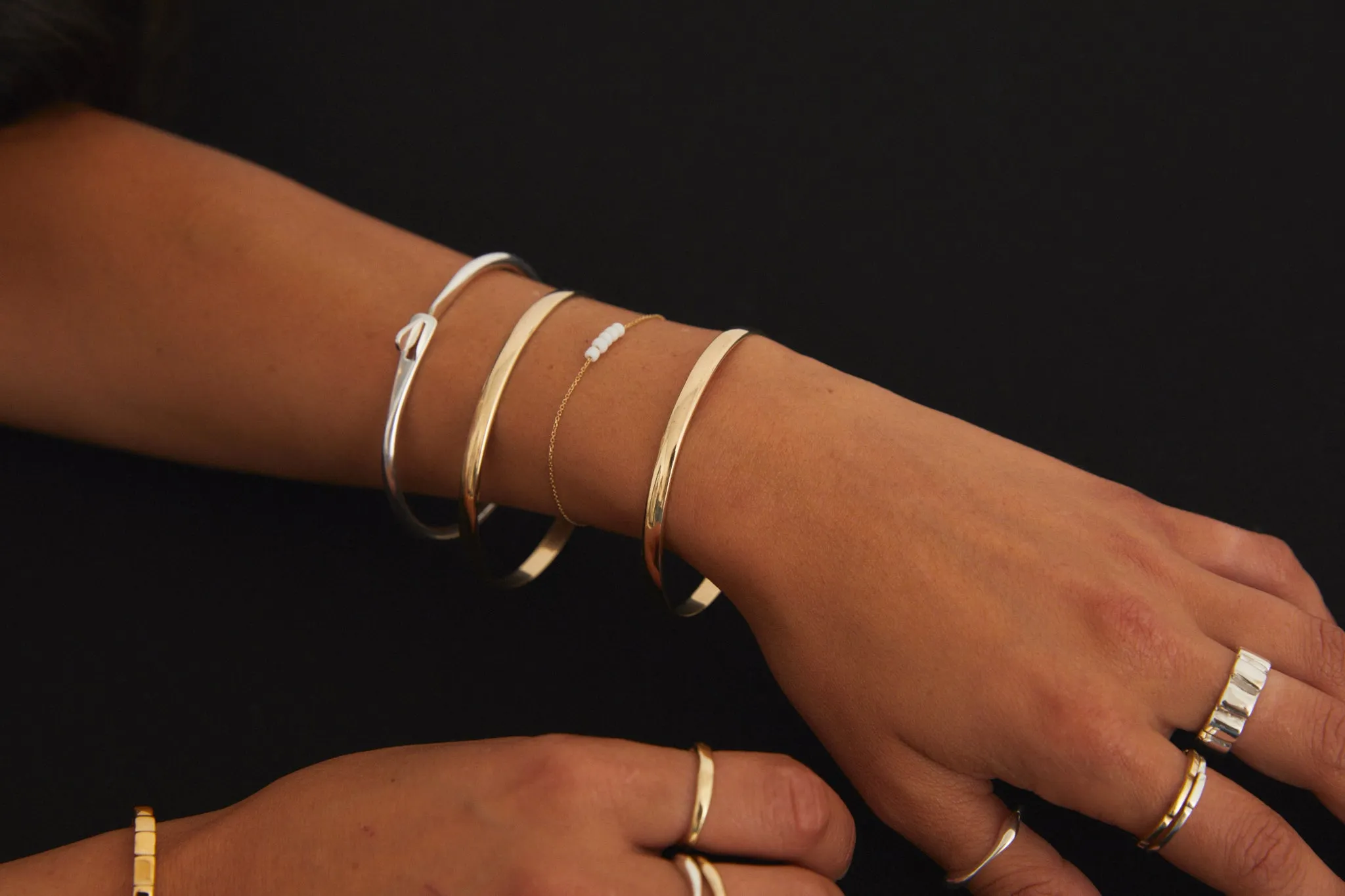 Catch Bangle | Silver