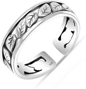 Charmsy 925 Sterling Silver Toe Rings for Women | Minimalist Open Adjustable Toe-Rings Band | Women's Cuff Toe Ring Summer Beach Foot Jewelry