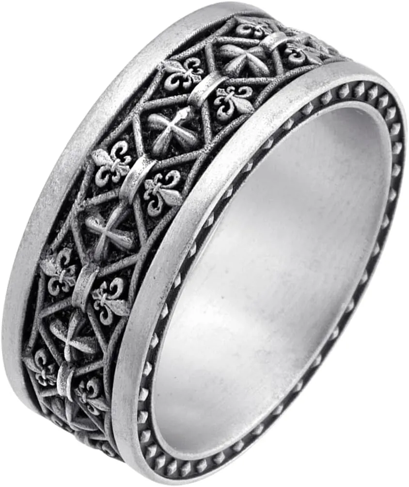 Christian Cross Band Ring, 925 Sterling Silver Ring, Symbol of Faith, Couples Rings, Minimalist Jewelry
