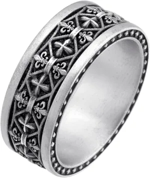 Christian Cross Band Ring, 925 Sterling Silver Ring, Symbol of Faith, Couples Rings, Minimalist Jewelry