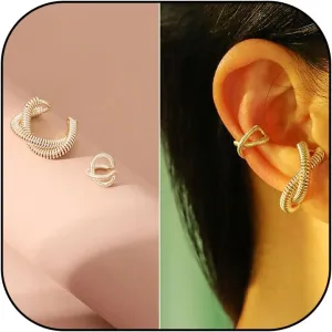 Chunky Ear Cuff Earrings for Women Trendy Huggie Clip On Cartilage Earrings Non Pierced Ear Cartilage Clip on Wrap Ear Cuff Teen Girl Gifts Trendy Stuff