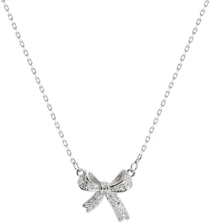 CJIAYUJEW Bow Necklace for Women Gold Silver Bow Necklaces Fashion Bow Pendant Bow Gift for Women