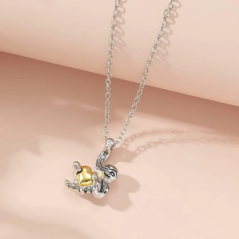 CJIAYUJEW Sloth Necklace for Women - Stylish Cute Animal Charm Pendant Necklace Jewelry