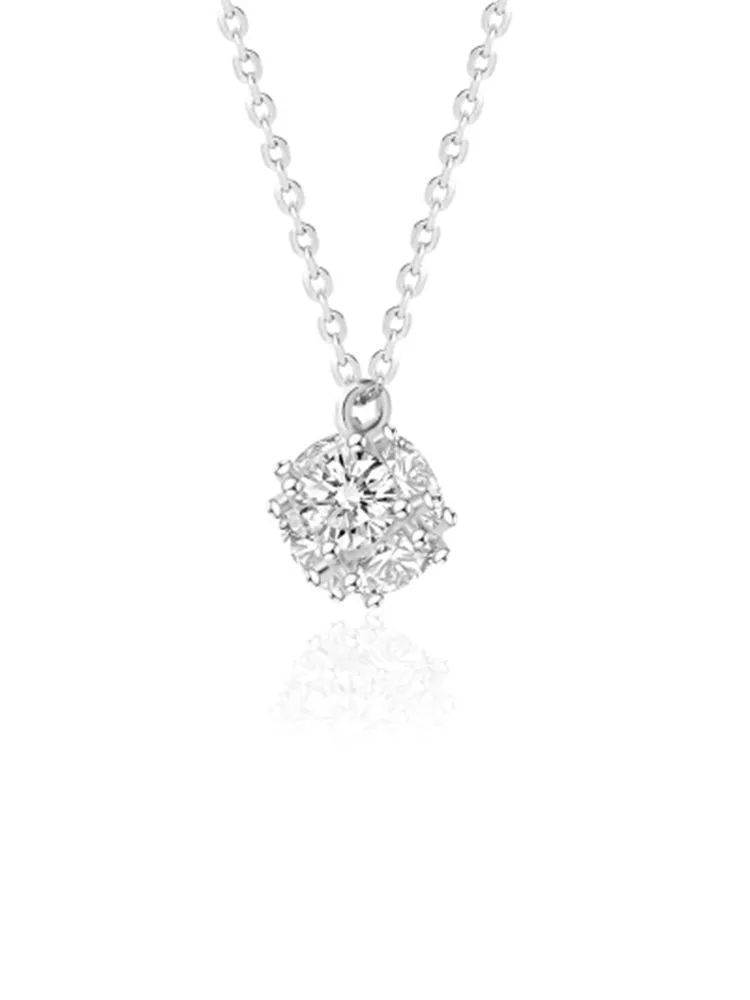Classic Diamond Cube-Shaped Necklace