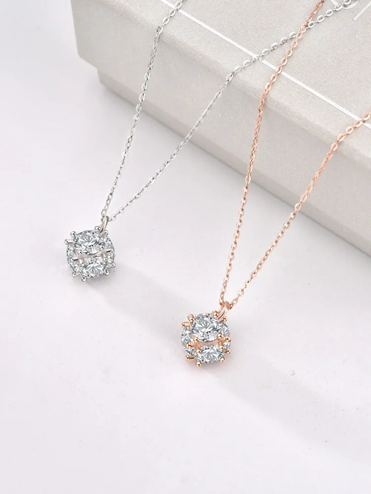 Classic Diamond Cube-Shaped Necklace