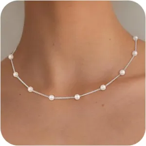 Classic Pearl Necklace Adjustable Gold Pearl Necklace for Women Dainty Collar De Perlas Para Mujer Jewelry Gifts for Her