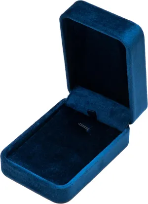 Classic Velvet Jewelry Gift Box Case for Necklace Pendant (Blue)