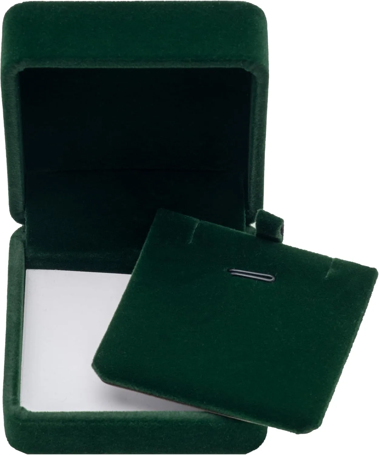 Classic Velvet Jewelry Gift Box Case for Necklace Pendant (Green)