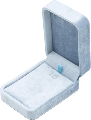 Classic Velvet Jewelry Gift Box Case for Necklace Pendant (Light Ocean Blue)