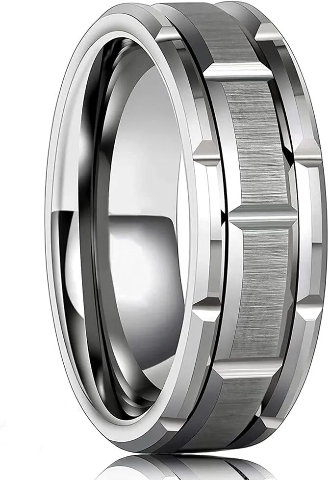 Couple Rings Women Exquisite Rhinestones Zirconia Rings Set Simple Stainless Steel Men Ring Fashion Jewelry For Lover Gifts IR0LG (Male-6)