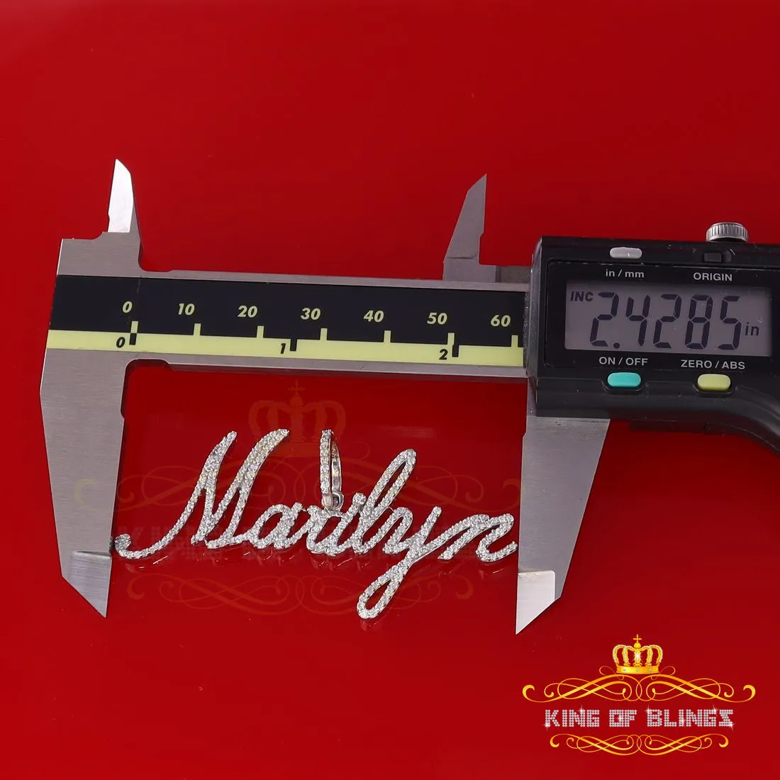 Create Your Own Custom Design in 925 Sterling Silver 2.50inch "MARILYN" Necklace with Cubic Zirconia