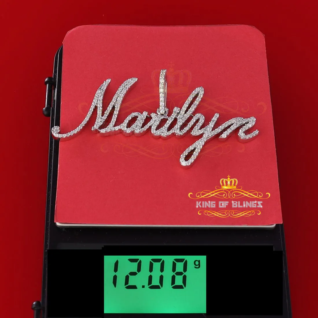 Create Your Own Custom Design in 925 Sterling Silver 2.50inch "MARILYN" Necklace with Cubic Zirconia