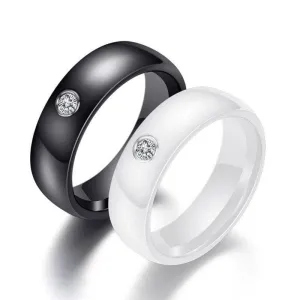 Created Diamond 6mm Ceramic Wedding Band