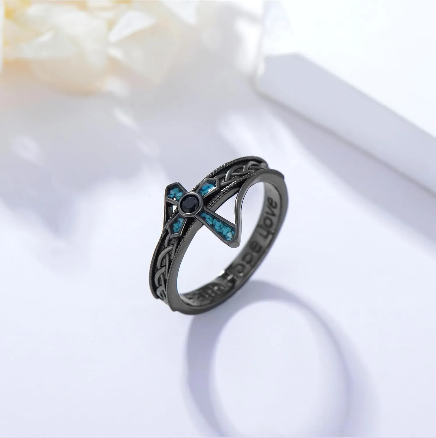 Cross Rings for Women 925 Sterling Silver Faith Cross Rings Christian Religious Jewelry Gifts for Men