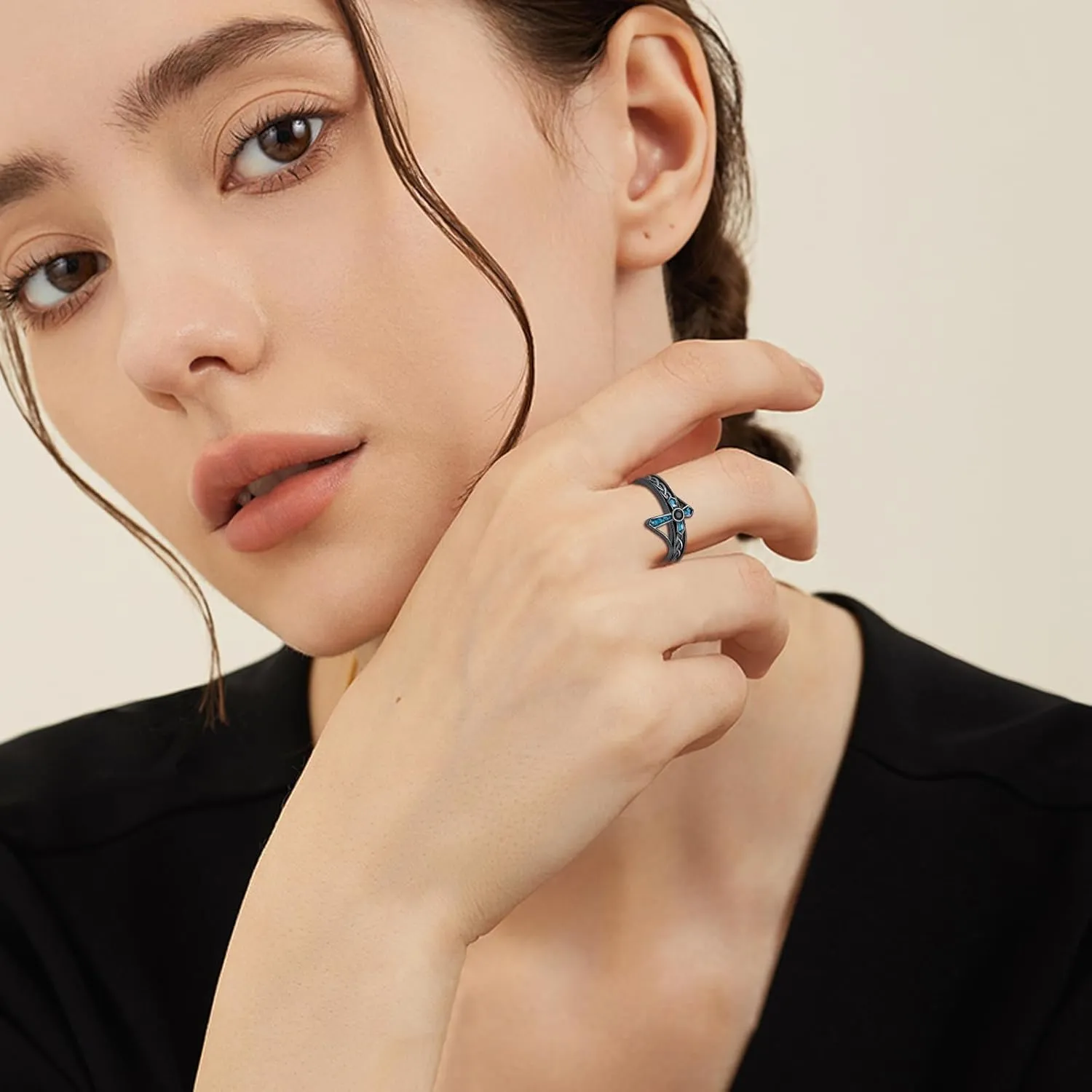 Cross Rings for Women 925 Sterling Silver Faith Cross Rings Christian Religious Jewelry Gifts for Men