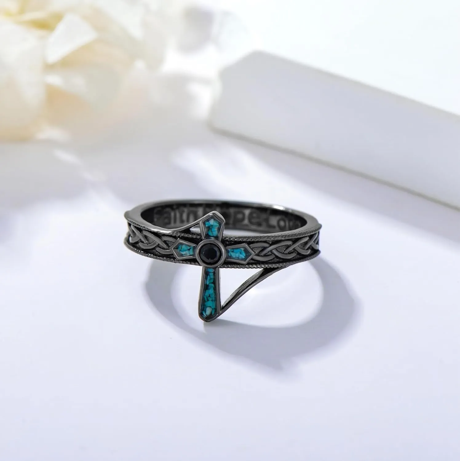 Cross Rings for Women 925 Sterling Silver Faith Cross Rings Christian Religious Jewelry Gifts for Men