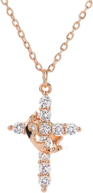 Crown Cross Necklace for Women-Exquisite Christian Necklace-cross necklace for women-Symbol of Devotion, Ideal Faith-Inspired Jewelry Gift for Every Occasion