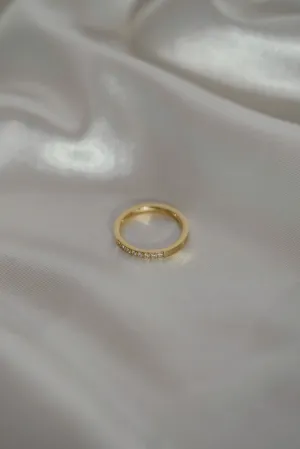 Crystal Gold Band Ring