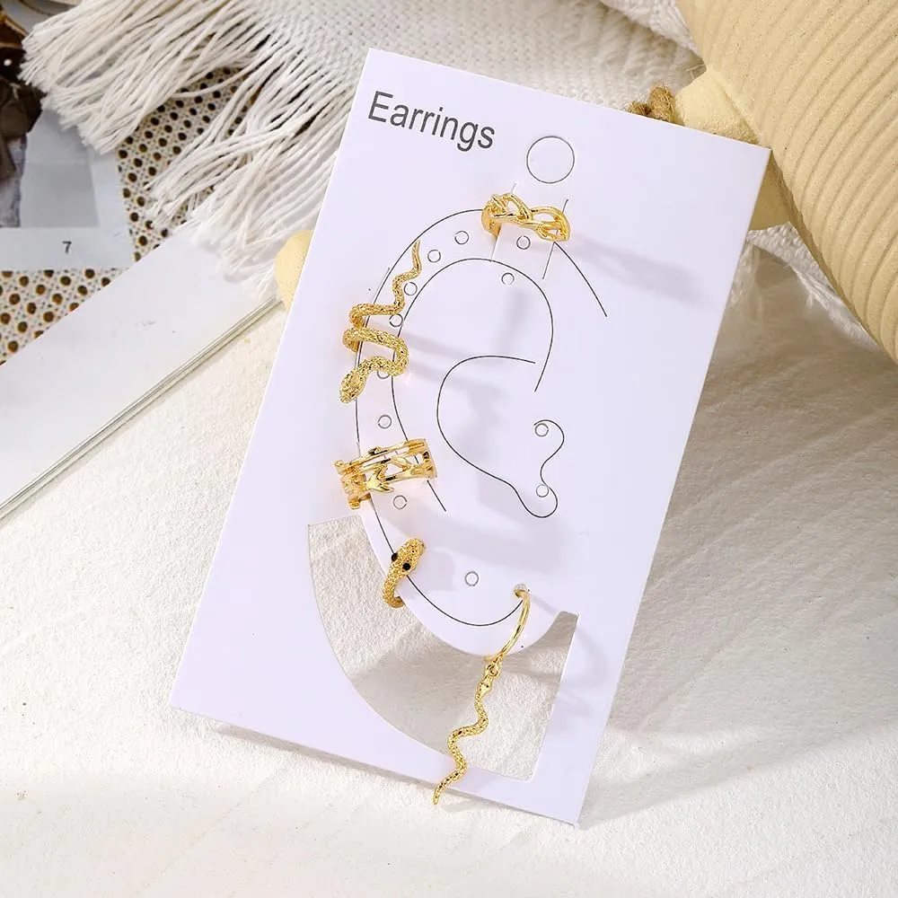 CSIYANJRY99 Ear Cuffs 14k Gold Cartilage Earring Cubic Zirconia Sparkling Earrings Hypoallergenic Hoop Earrings Clip On Earrings Piercings for Women