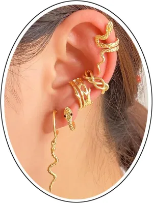 CSIYANJRY99 Ear Cuffs 14k Gold Cartilage Earring Cubic Zirconia Sparkling Earrings Hypoallergenic Hoop Earrings Clip On Earrings Piercings for Women