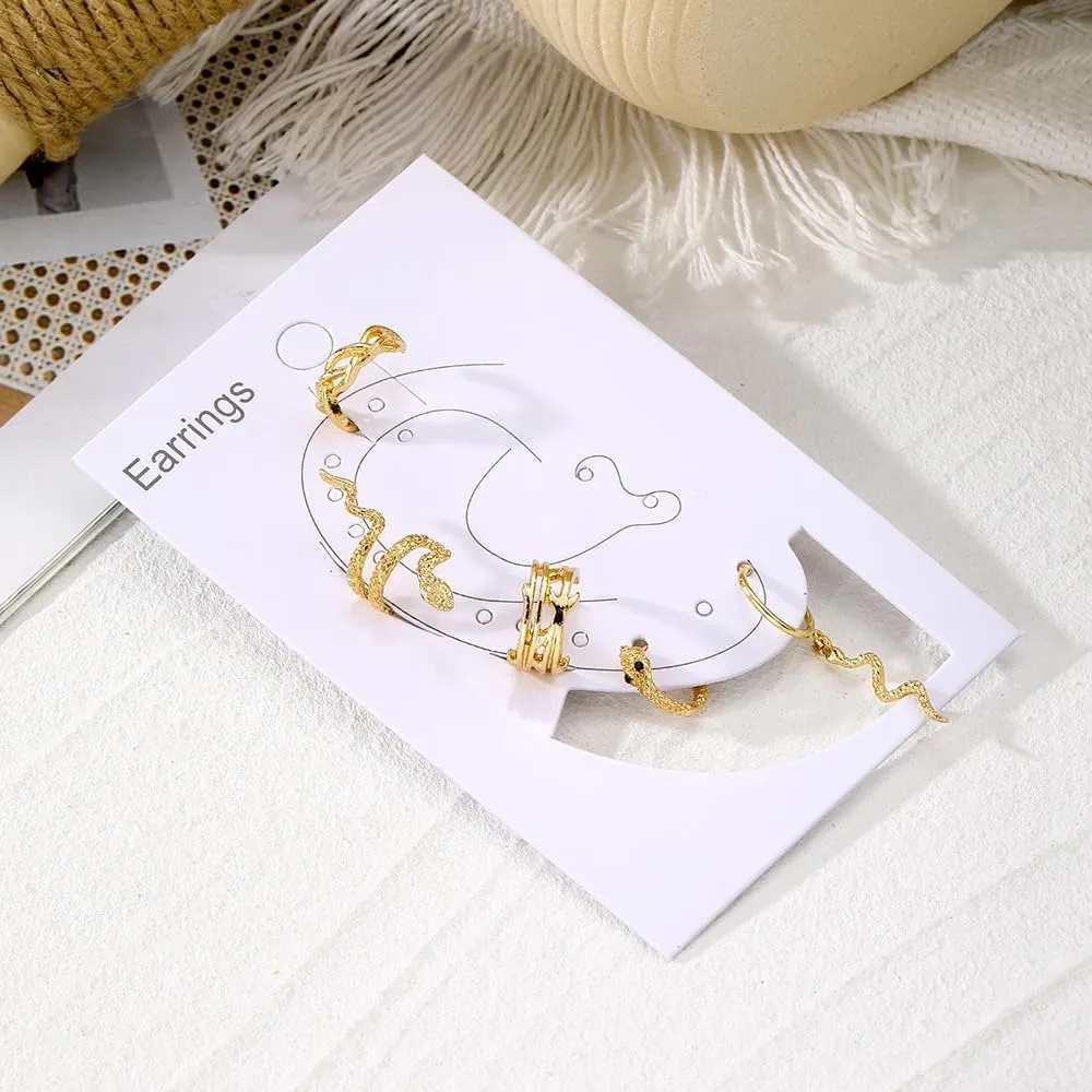 CSIYANJRY99 Ear Cuffs 14k Gold Cartilage Earring Cubic Zirconia Sparkling Earrings Hypoallergenic Hoop Earrings Clip On Earrings Piercings for Women