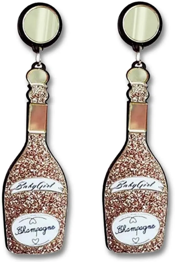 CutieJewelry Womens Champagne Bottle Sparkling Wine Party Celebration Novelty Costume Dangle Cute Pretty Earrings