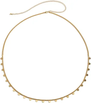 Daesar High Waisted Chain Bikini, Gold Plated Belly Chains for Women Sexy Curb Chain with Heart Star Beach Body Chains
