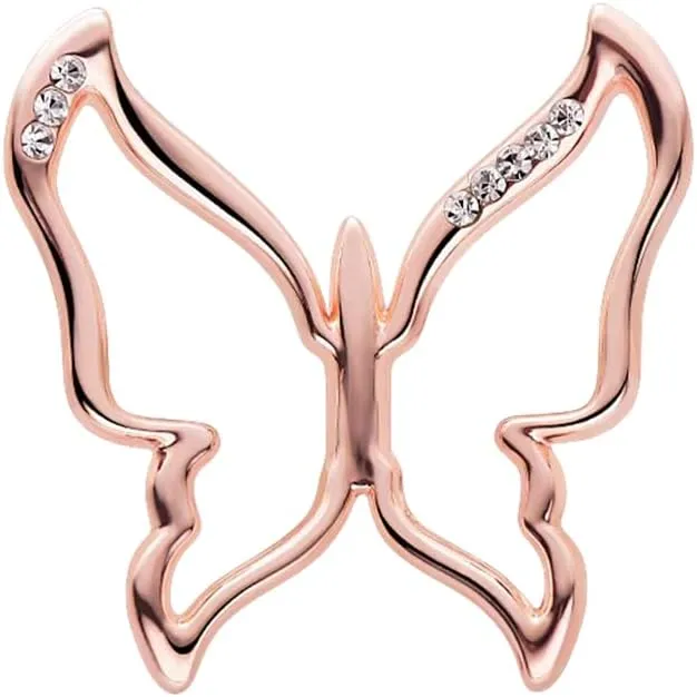 Dainty Butterfly Silk Scarf Ring Brooch for Women Elegant Rhinestone Crystal Shawl Scarves Buckle Wrap Clip Exquisite Costume Accessories Decoration Wedding Holiday Jewelry