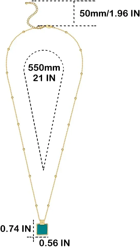 Dainty Layered Choker Necklace 18k gold Plated Y Pendant Commemorative coin Necklace Multilayer Bar Disc Necklace Adjustable Layering Choker Necklaces fashion jewelry for Women Girls