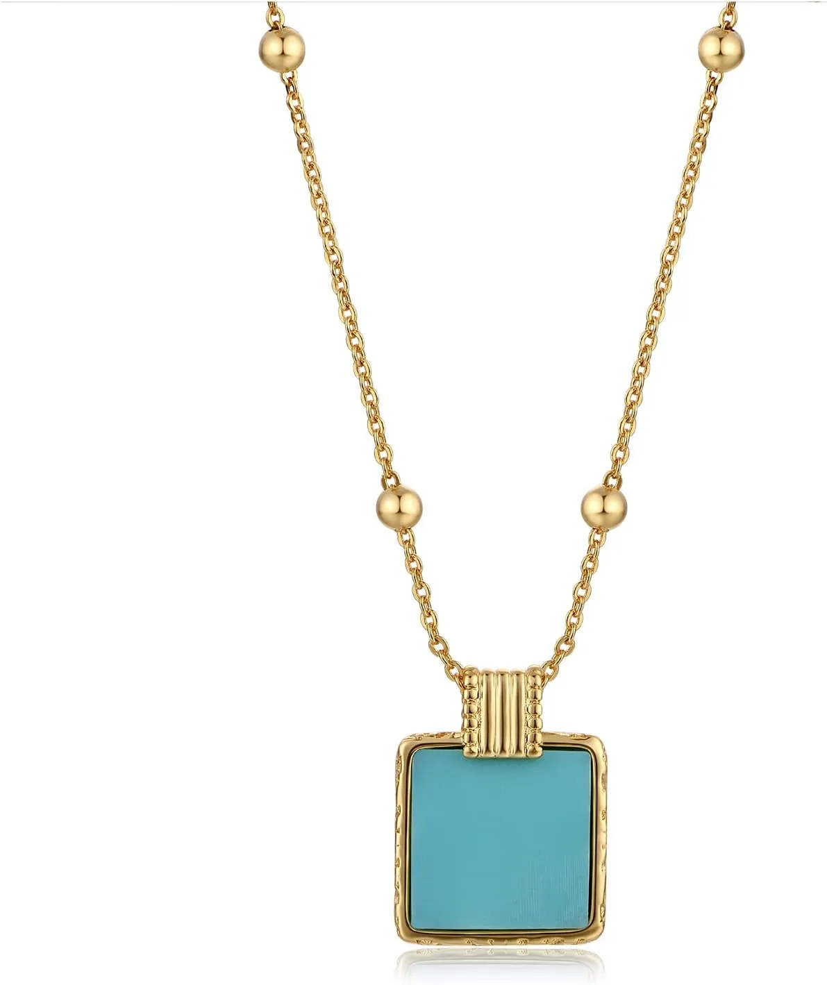 Dainty Layered Choker Necklace 18k gold Plated Y Pendant Commemorative coin Necklace Multilayer Bar Disc Necklace Adjustable Layering Choker Necklaces fashion jewelry for Women Girls