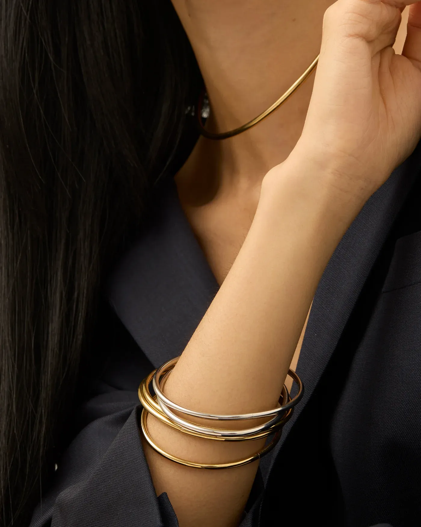 DANE 5-PIECE BANGLE SET IN TWO-TONE