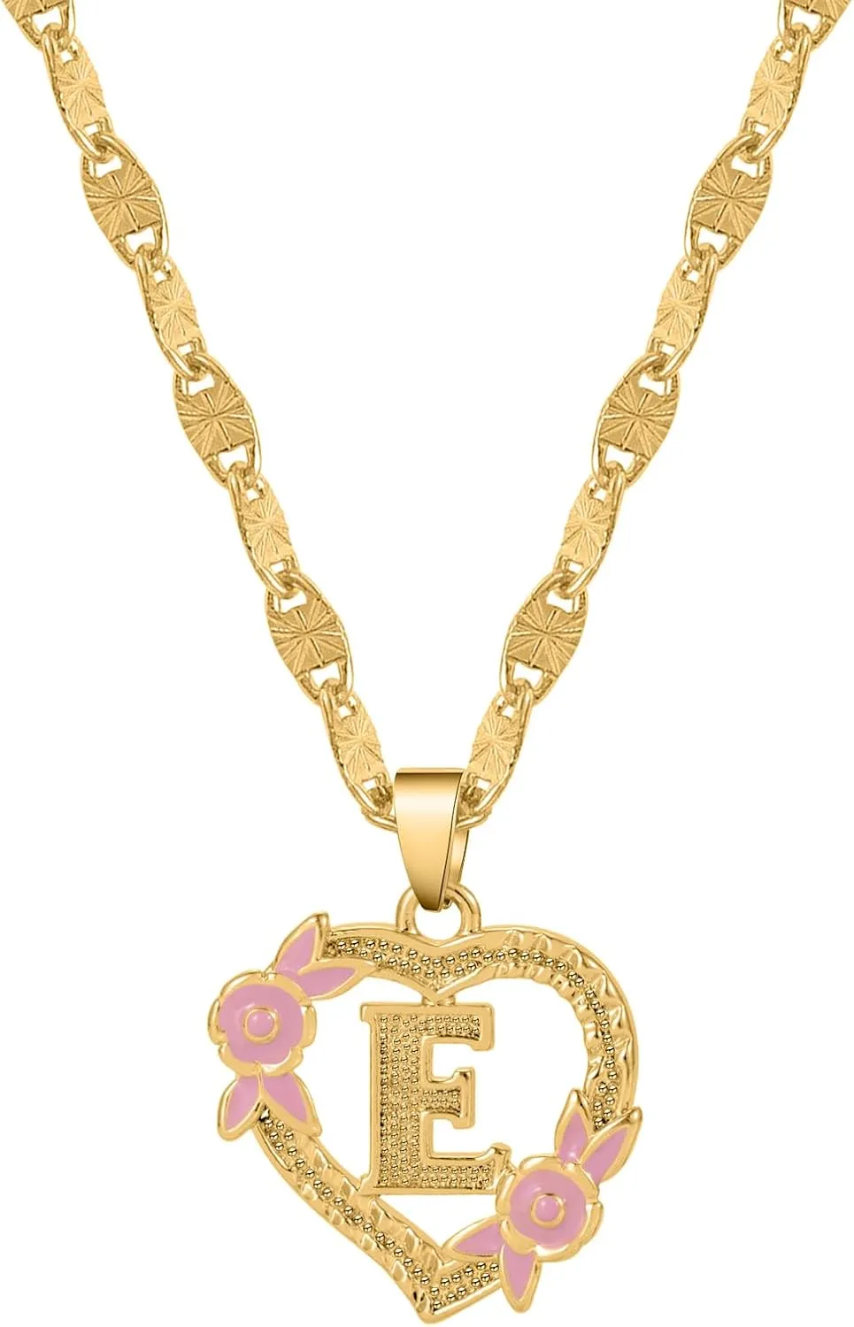 Dascus Initial Heart Necklace For Women Gold Heart Letter Chain A-Z Name Alphabet Pendant Necklaces Jewelry For Women Girl Gifts