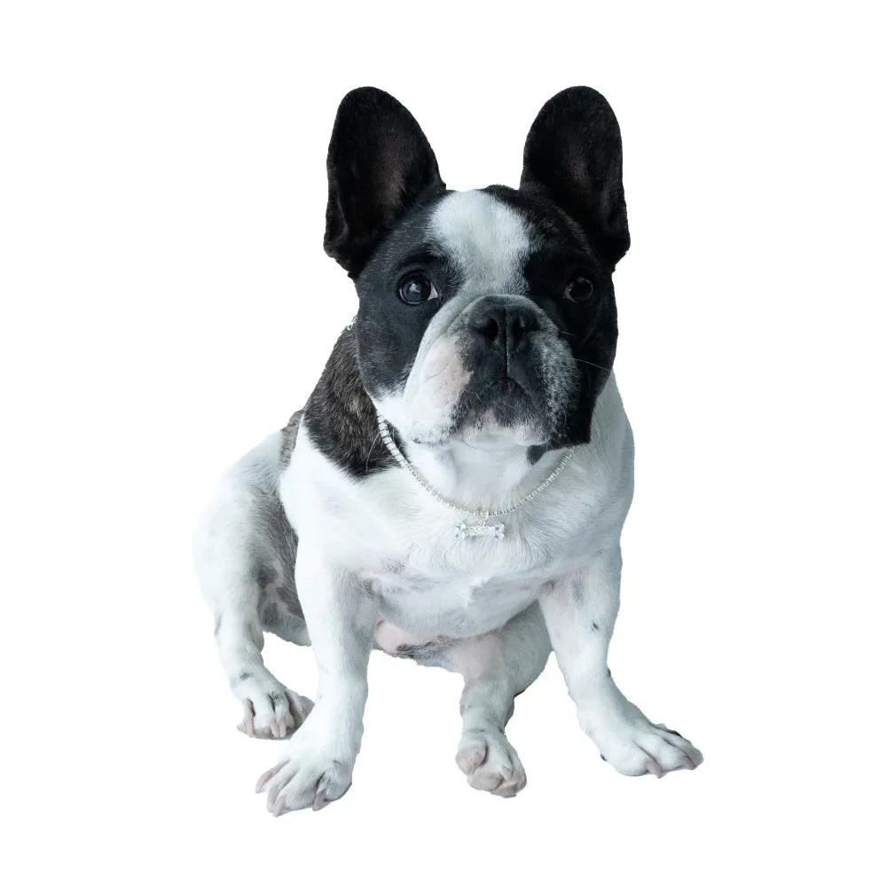 Diamante Bone Dog Necklace