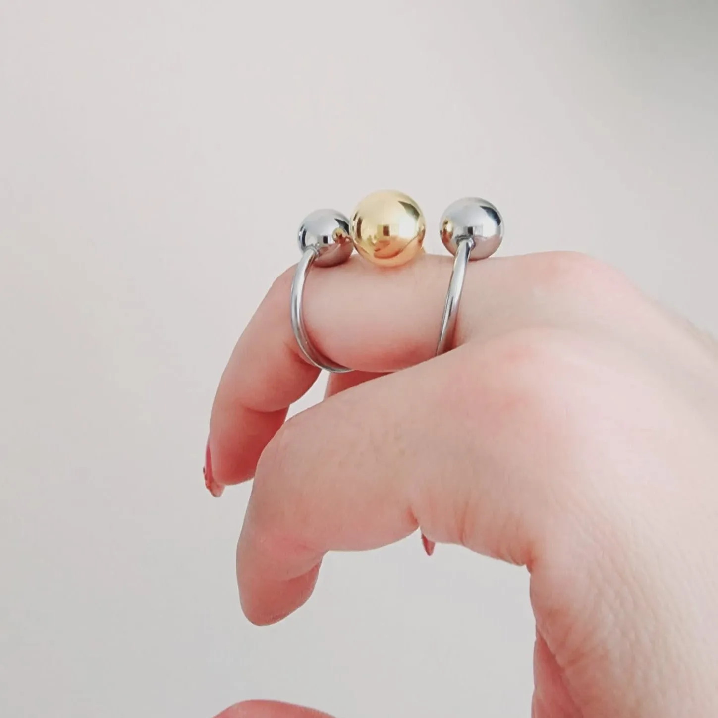 Dottie Spiral Double Tone Ring
