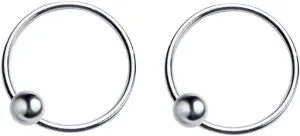 Dtja 20G Sterling Silver Ball Bead Sleeper Tiny Small Hoop Earrings for Women Girls Men Tragus Cartilage Nose Rings Septum Minimalist Piercing Huggie Hoops Lightweight Jewelry