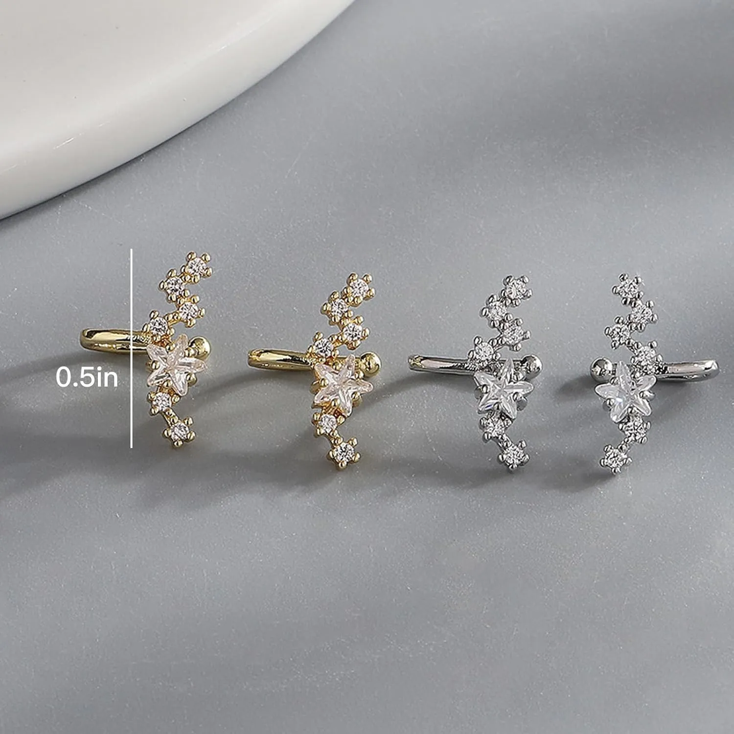Ear Cuff Earrings for Women Non Piercing Faux Earring Cuff Rose Gold Earring Cuffs Non Pierced Lightweight Hypoallergenic Cartilage Earrings Fake Earrings Dainty Jewelry Gift