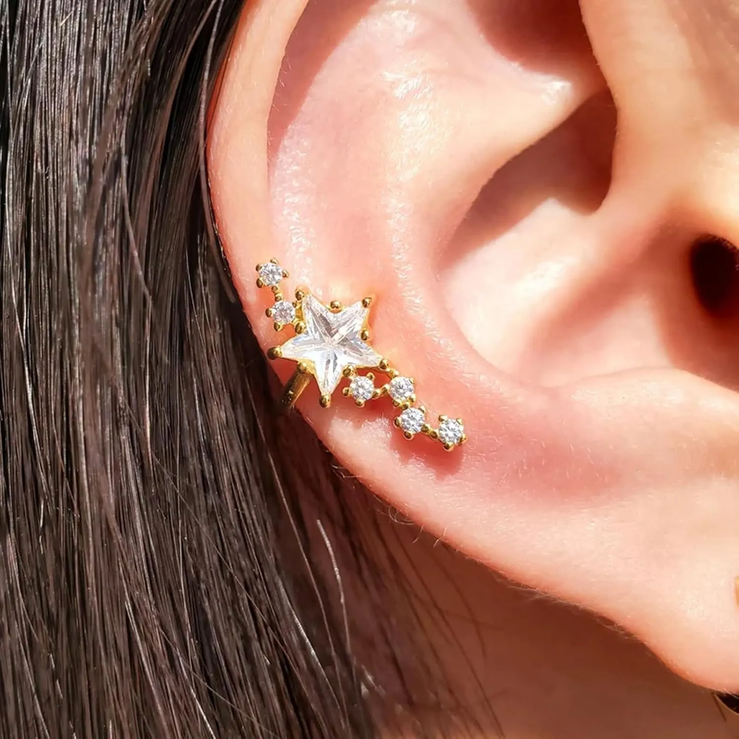 Ear Cuff Earrings for Women Non Piercing Faux Earring Cuff Rose Gold Earring Cuffs Non Pierced Lightweight Hypoallergenic Cartilage Earrings Fake Earrings Dainty Jewelry Gift