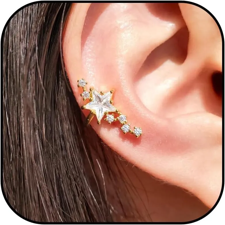 Ear Cuff Earrings for Women Non Piercing Faux Earring Cuff Rose Gold Earring Cuffs Non Pierced Lightweight Hypoallergenic Cartilage Earrings Fake Earrings Dainty Jewelry Gift