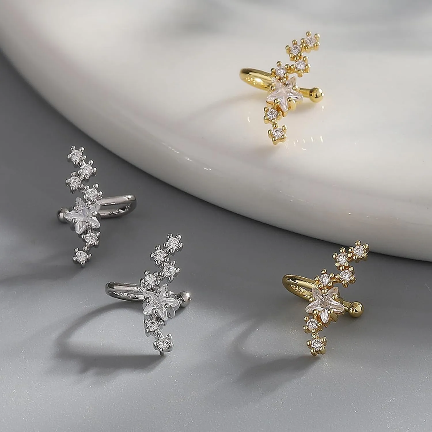 Ear Cuff Earrings for Women Non Piercing Faux Earring Cuff Rose Gold Earring Cuffs Non Pierced Lightweight Hypoallergenic Cartilage Earrings Fake Earrings Dainty Jewelry Gift