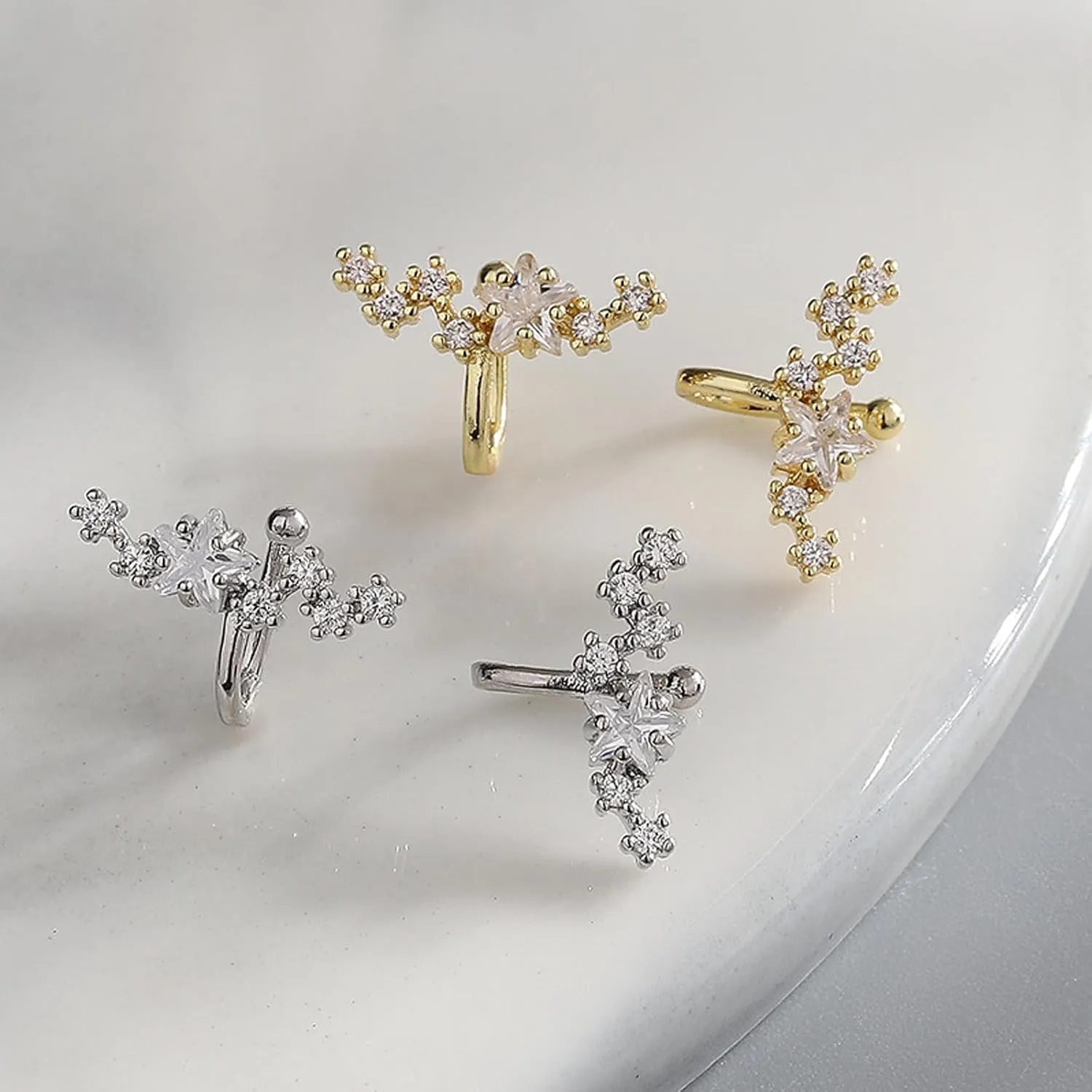 Ear Cuff Earrings for Women Non Piercing Faux Earring Cuff Rose Gold Earring Cuffs Non Pierced Lightweight Hypoallergenic Cartilage Earrings Fake Earrings Dainty Jewelry Gift