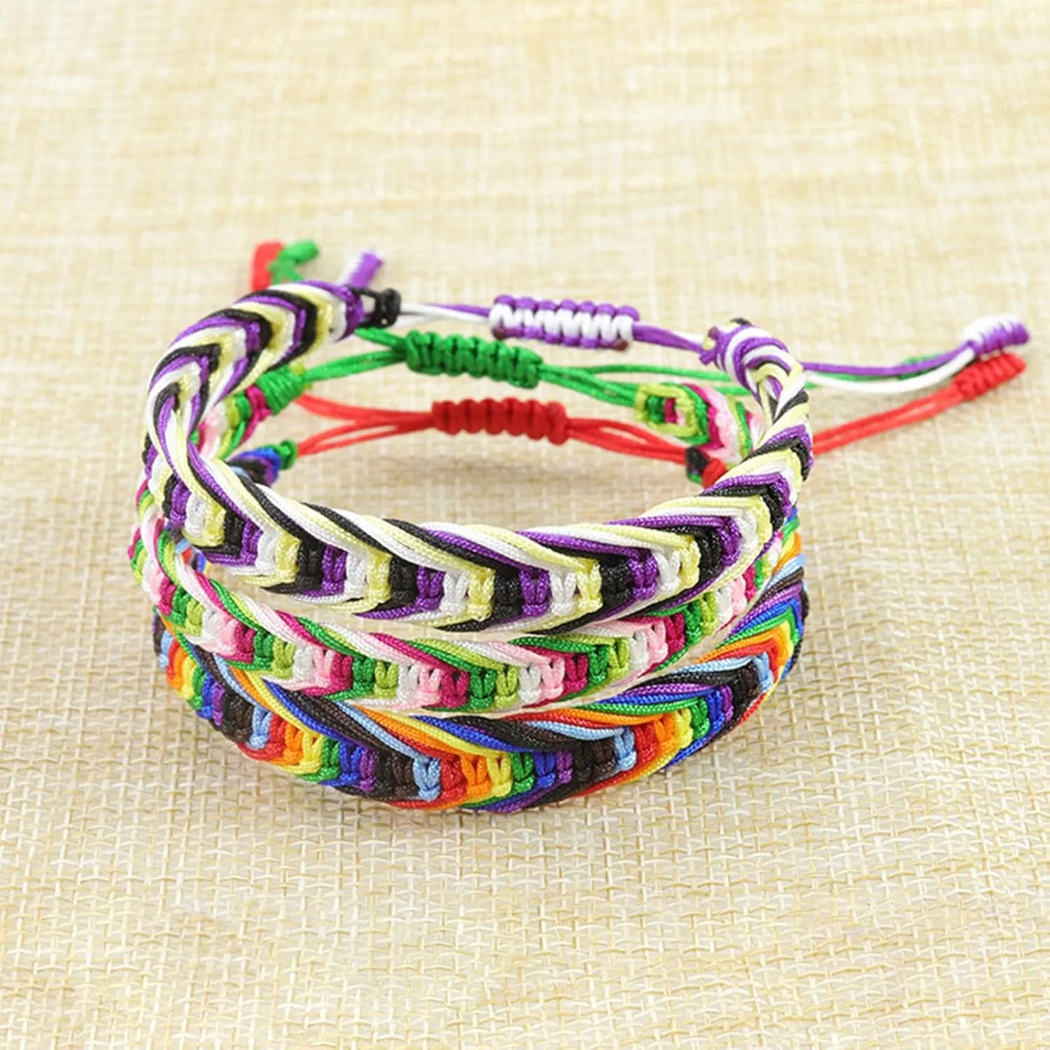 Electronic Watch Thread Simple Small Fresh Bracelet Adjustable Couple Bracelet Friendship Bracelet Set Necklaces for Women (B, One Size)