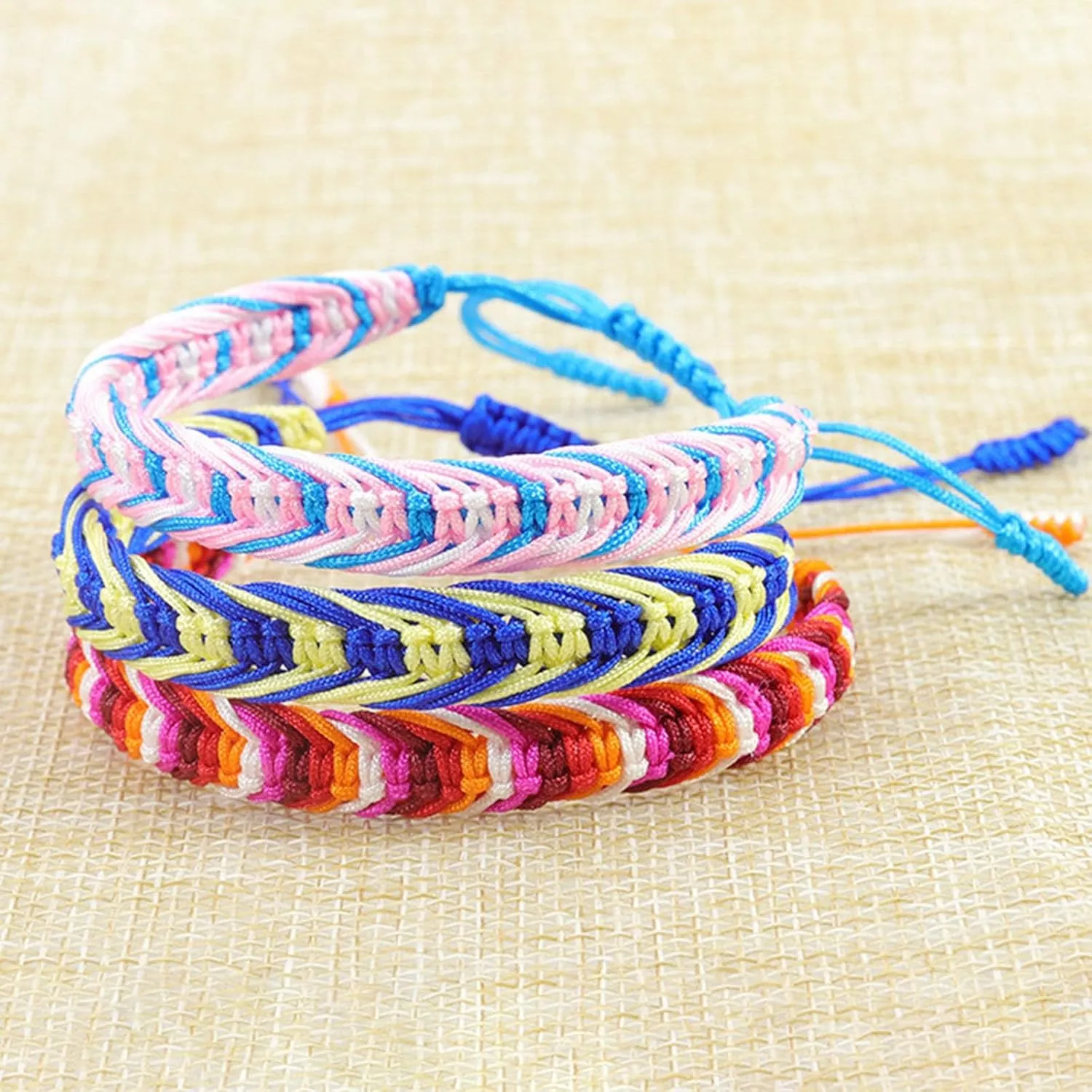 Electronic Watch Thread Simple Small Fresh Bracelet Adjustable Couple Bracelet Friendship Bracelet Set Necklaces for Women (B, One Size)