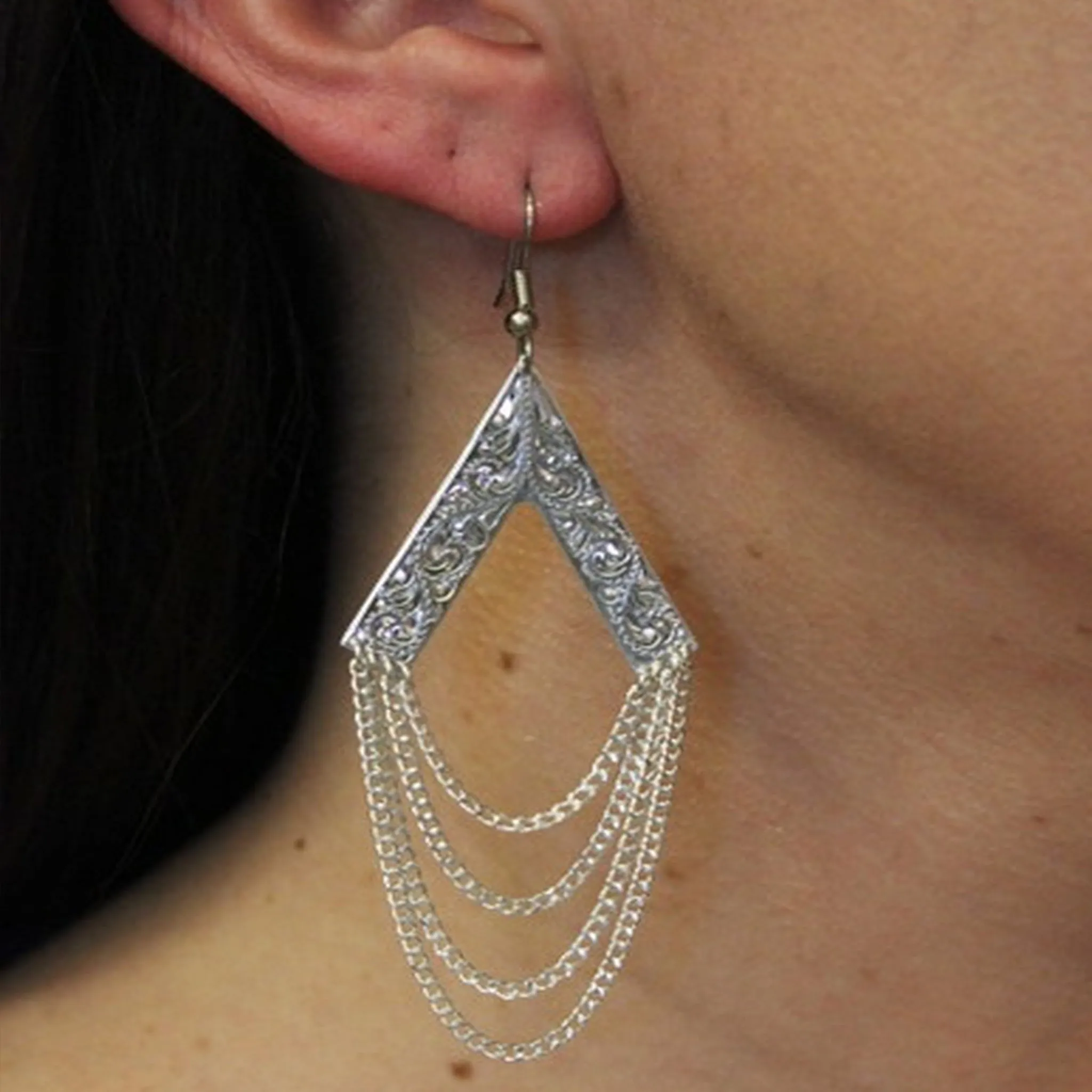 Elegant Earrings with Chains