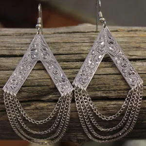 Elegant Earrings with Chains