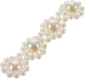 Elegant Imitation Pearl Applique for Shoes Flat High Heels Bridal Belt Patches Decorative Jewelry Charms